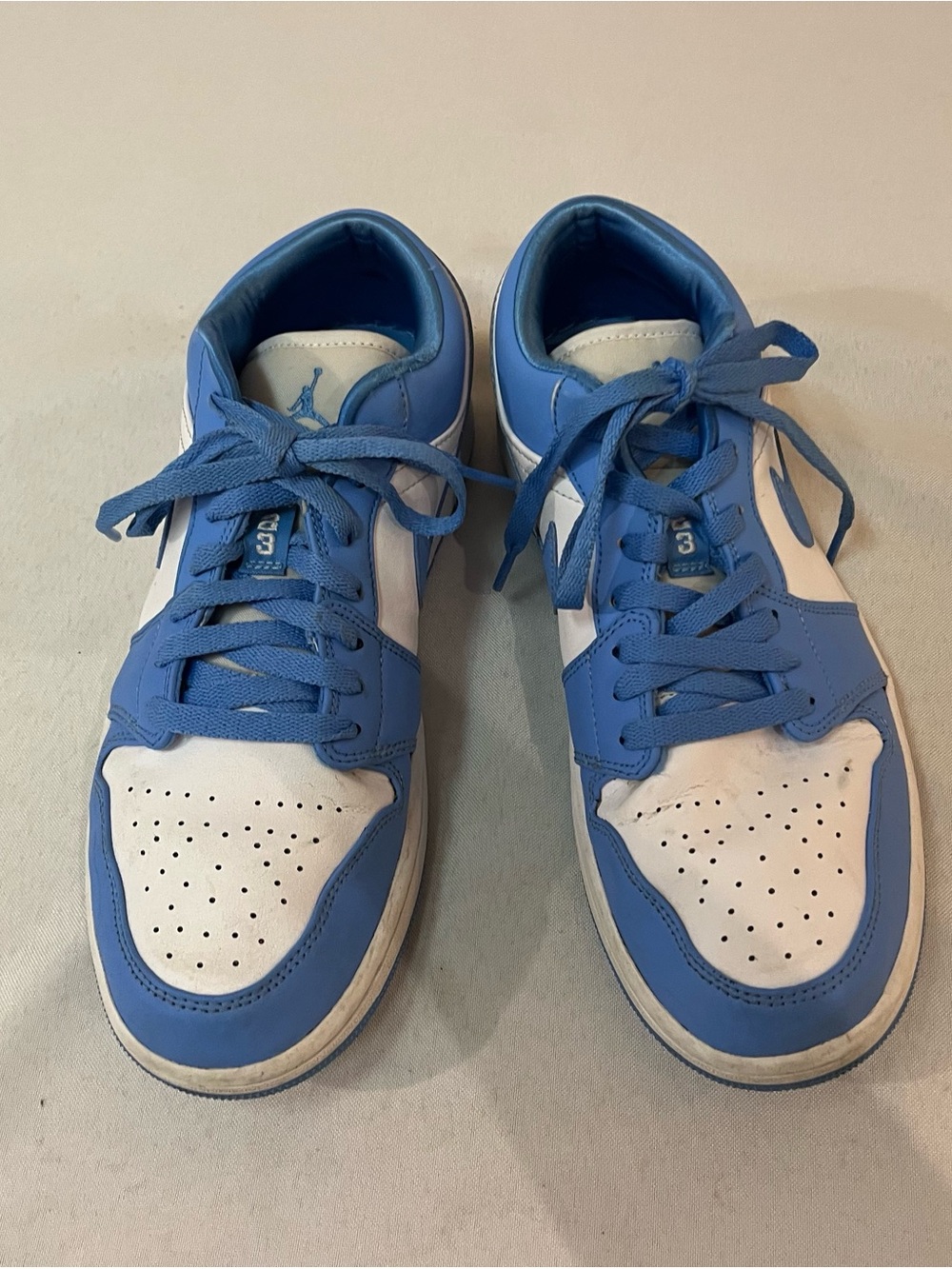 Nike Air Jordan Blue and White  Low Cut Sneakers